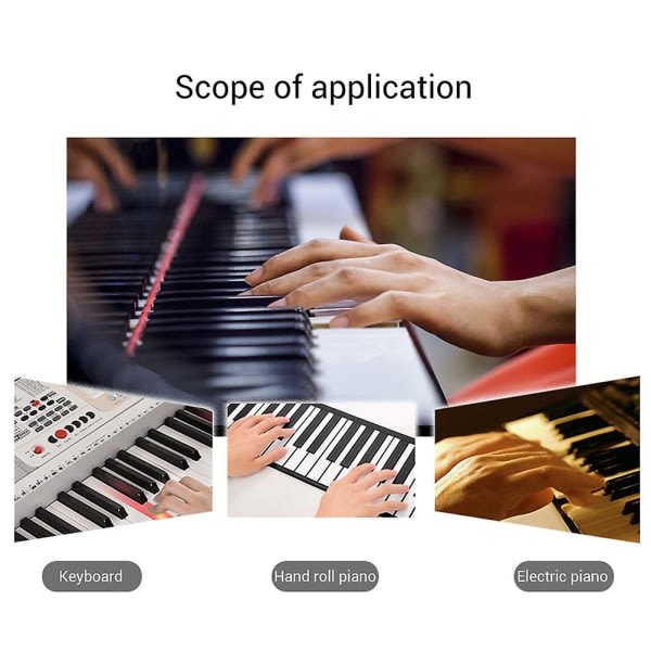 Pianoklaviaturklistermärke för 88 61 49 37 tangenter elektroniskt tangentbord Pianoklistermärke Nybörjare Återanvändbar notklistermärke