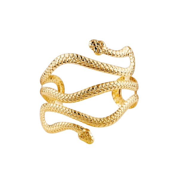 Öppen Snake Overarm Armbånd Armbånd Justerbar Arm Manchet Armbånd Guld 1stk Gold 1pc