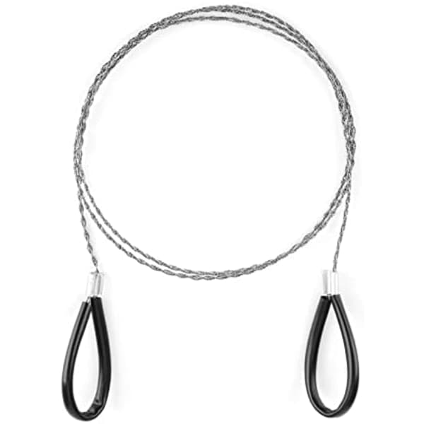 CDQ Trådssåg för Utomhus i Rostfritt Stål, Nödficka, Överlevnadsutrustning för Camping (72cm)