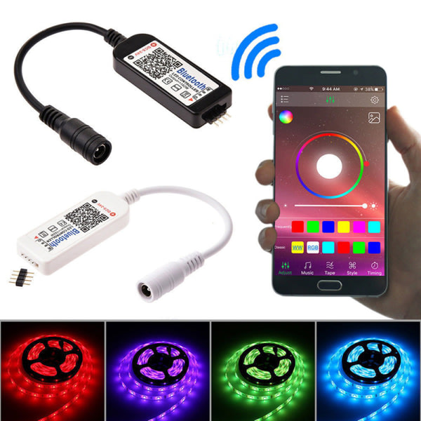 Mini Bluetooth/Wifi LED-kontrol og fjernkontrol til 5050 3528 RGB/RGB Farve én størrelse Color one size