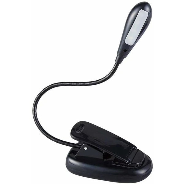Leselampe boklampe oppladbar, LED-boklampe, bærbar og