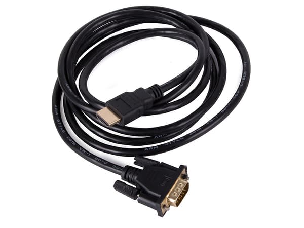 2 metriä - HDMI-VGA-sovitin - 1080p
