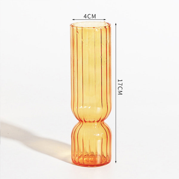 Nordic Glass Vas Små glasvaser Blomsterarrangemang Hem Gla Orange 17*4cm