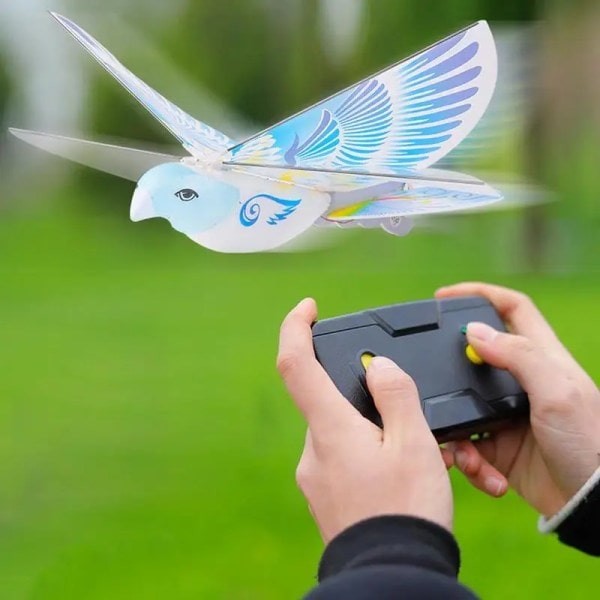 Flygande fåglar Elektroniska Mini RC Drone Leksaker Helikopter 360 Grader Flygande RC Fågel Leksak 2,4 GHz Fjärrkontroll E-Bird 235x275x70mm Orange