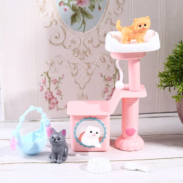Docka Pet Cat Accessories Dockhus møbler og leker for Barbies Tilfeldig farge onesize