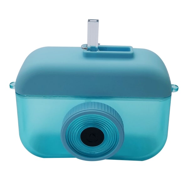 Söta vattenflaskor med sugrör för kreativa Kawaii-kameror Design Halmkopp BPA Blue