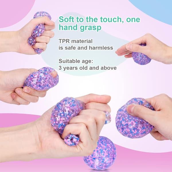Lilla Squishy Stressbold - Fidget Legetøj til Angstlindring & Sensorisk Leg