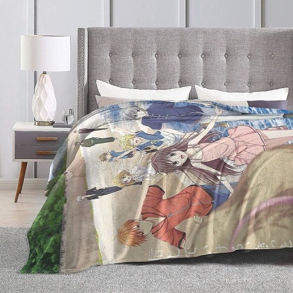 Fruktkorg Ultramjuk mikrofleecefilt Heminredning Lättviktsföremål för bäddsoffa -q42 50x40in 125x100cm