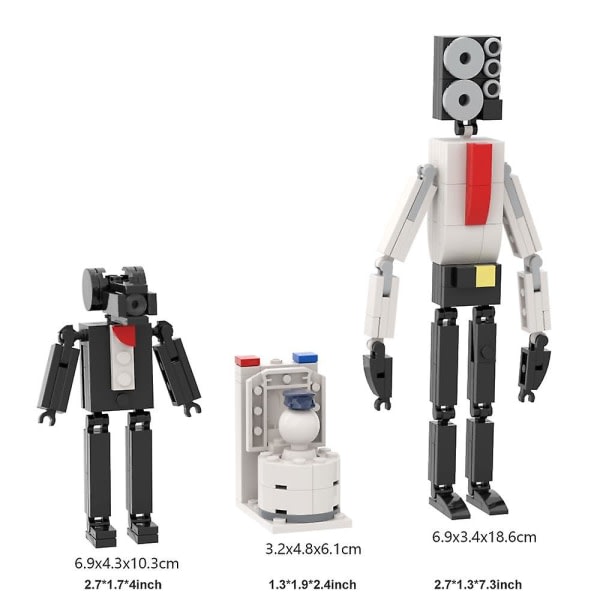 Skibidi-sæt, heta videokarakterer Skibidi Toiletspil Samleobjekt Model Action Figur Legetøj Gaver A 3Pcs