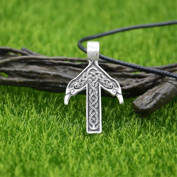 Viikinkisuden amuletti Rune Fehu Pohjoismaalaisen talismanin irlantilaiset solmut korut gootti miesten kaulakoru tyyli 5 hopea