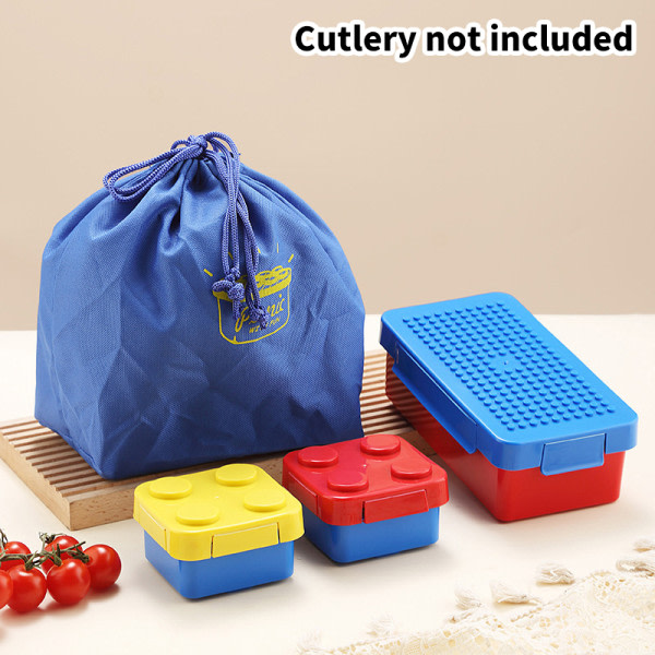 Kreativa byggklossar DIY Pixel Building Bento Box Lunchbox D one size D one size
