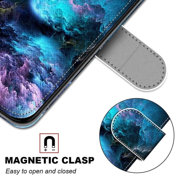 Case till Sony Xperia 5 Iv Painted Flip Cover Magnetic Coque Cover Etui Stängning - Color Cloud