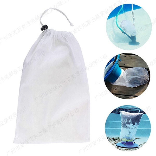 3 Universella Pooldammsugarpåsar 30x23cm för Pool Jet - Löv- & Skräpuppsamling