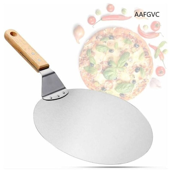 Rabat, Pizzaspade i rustfrit stål med træhåndtag, Pizzaskubber til pizzasten, Brødskubber, Kagespade, Pizzaspade..