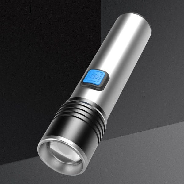 Multifunktionell USB LED-ficklampa, vattentät