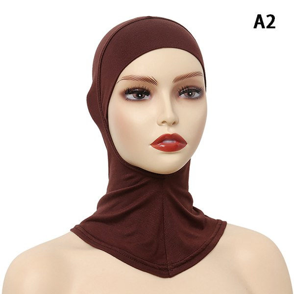 Enfärgad undersjal Hijab-mössa Justerbar Stretchy Turban Ful A2 ONESIZE A2 ONESIZE