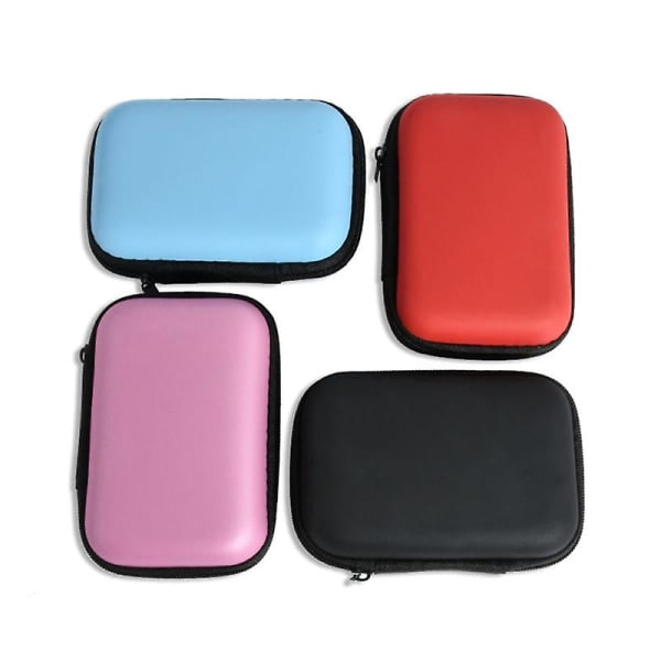 Bærbar mini etui med lynlås, bæretaske, æske til hovedtelefoner, hovedtelefoner, Jikaix, rød Red