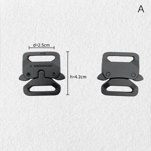 2 størrelser metalspænder til webbing DIY taske bagage tøj A