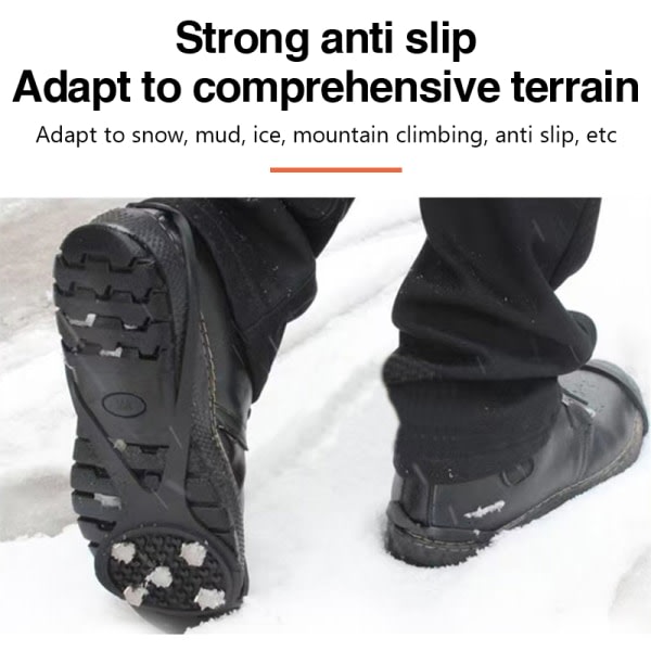 Anti-slip sko pigge sorte 8 tænder