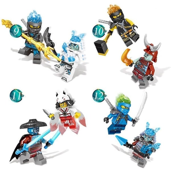 24-pakning Ninja Minifigures Sett Actionfigur Anime Shinobi Dukke Barn Leker Bursdagsfest Gaver Til Voksne Og Barn Gutter Jenter