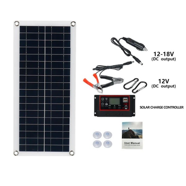 TG (Solar Panel Set + 50A Controller) Solpanel Kit 300w 12v Smet