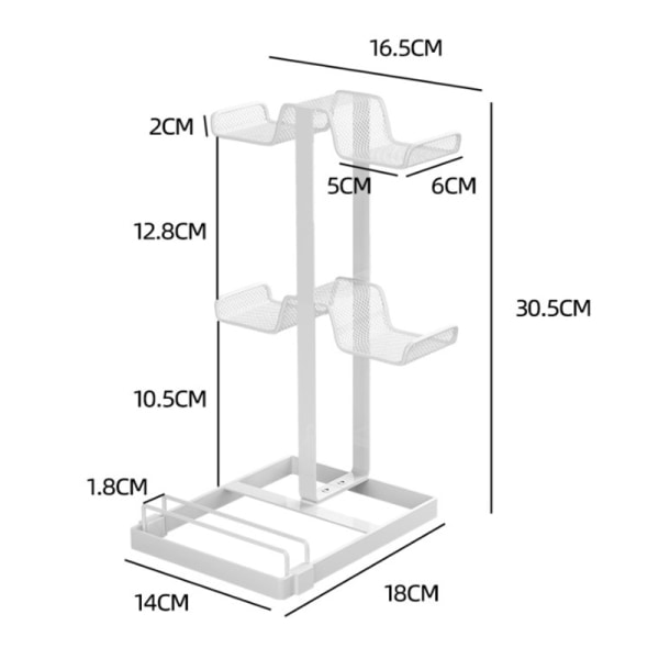 Metal Gaming Headset Stativ Telefonfäste Display Hållare Hängare fo vit