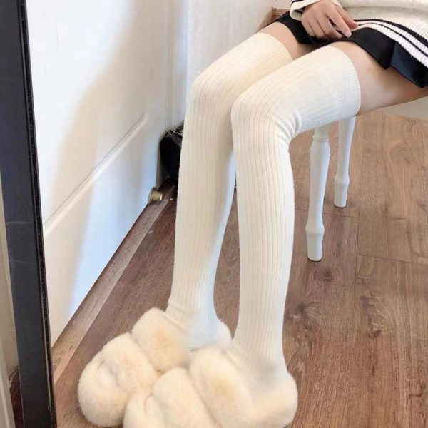 1Par Nya Kvinnor Vinter Varm Tjocka Thermal Höga strumpor Casu Gray ONESIZE Gray ONESIZE