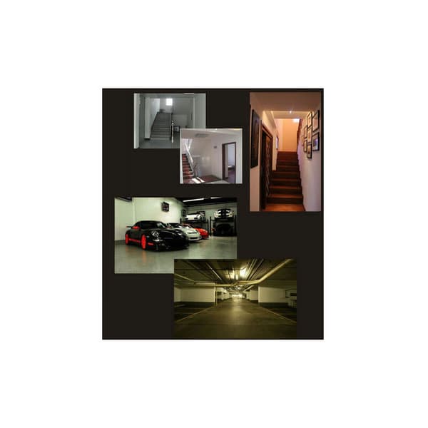 E27 LED-pære, med bevegelsessensor, 7W, Hvit, 2 stk