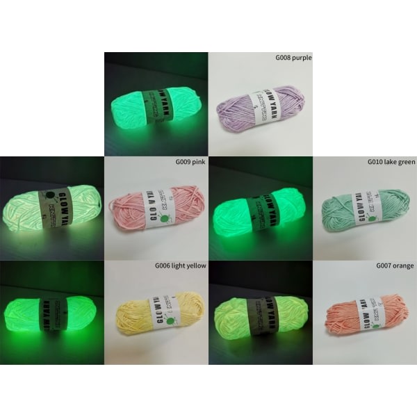 Glow in the Dark Yarn Luminous Yarn Knitting Crochet Yarn for DIY Craft-Decor null - 1