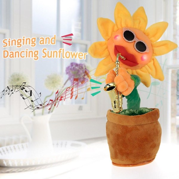 Saxofon danser og synger blomst fortryllende solsikke