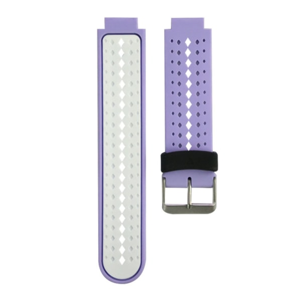 To-farget silikonrem for Garmin Forerunner 220 230 235 630 620 735 Pink & Black