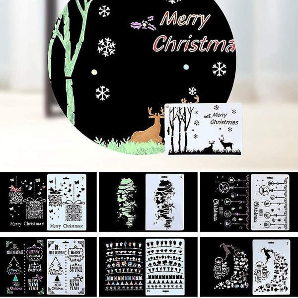 10 kpl 7mil tuuman stencilarkkia, 12 x 12 tuumaa mylar-malleja Stencil-materiaalia & Silhouette-koneelle