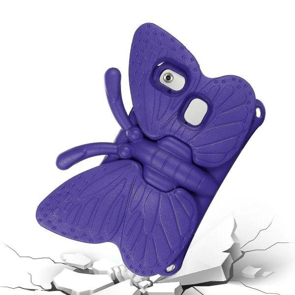 Butterfly Samsung Galaxy Tab A7 Lite 8.7 T220/t225 2021 Fodral, Barnvänligt, Eva Mjukt Skummaterial, Tjocka Fyra Hörn, Kameraskydd, Stötsäkert Lila Purple