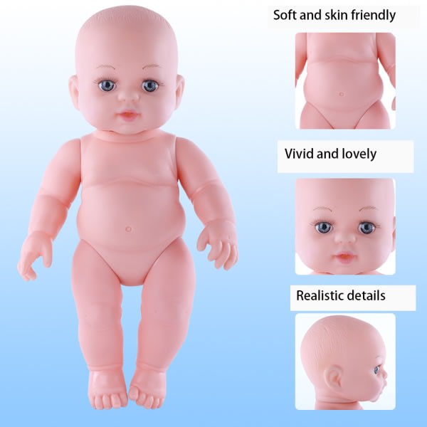 Naturtro Reborn Baby Dolls Gutt 12 tommer Vektet Newborn Baby Doll