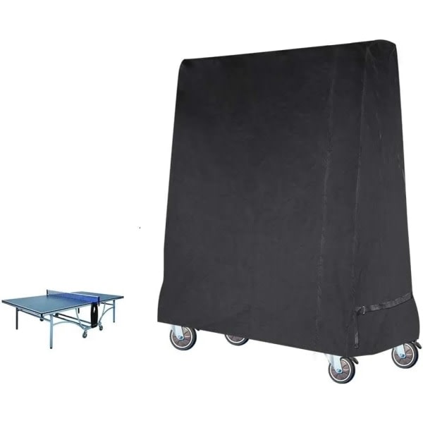 Bordtennisbord vandtætt udendørs inden for hus finderätt UV-beskyttelse 165 x 70 x 185 cm, sort