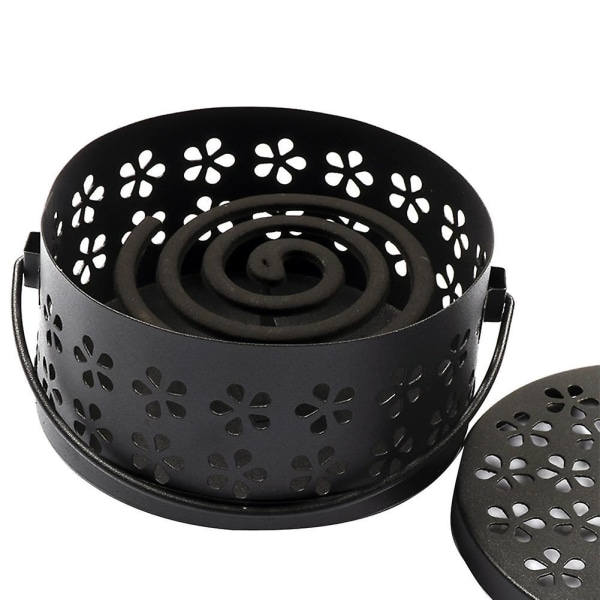 Myggspiralholder Retro Bærbar Myggspiralbrenner Insektsmiddelboks Rød