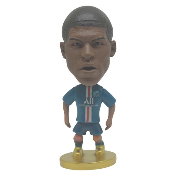 Fotbollsstjärna Figur Mini Fotbollsspelare Bil Ornament Collectio 4 4 4 4