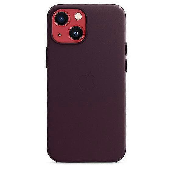 Lærdeksel til iPhone 13 Mini med MagSafe Dark Cherry