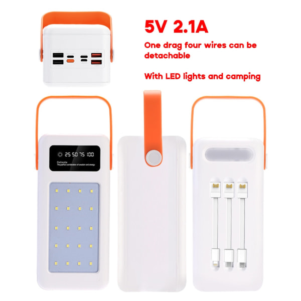 QC3.0 5V USB 28x18650 Powerbankfodral med Digital Display Skärm Laddare Batterihållare 22,5W 10W Laddbox Vit - 2