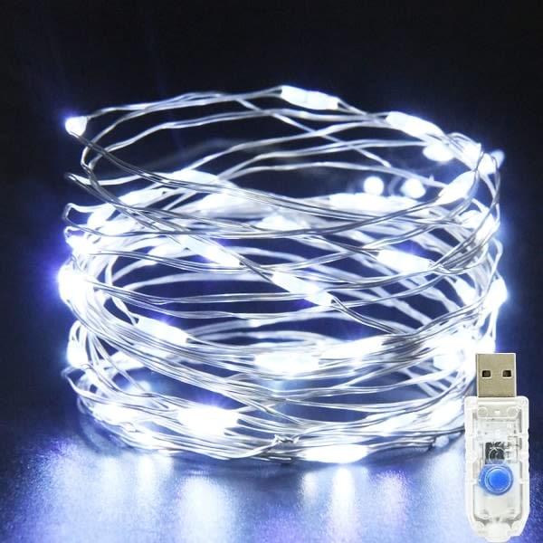 USB-drivna ljusslingor - 5M/16 fot plug-in julgransljusslinga
