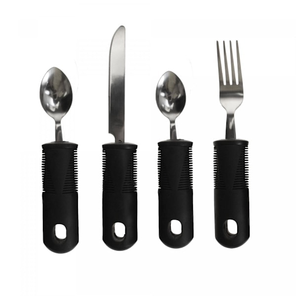 Ergonomiset aterimet - 4 osaa, musta