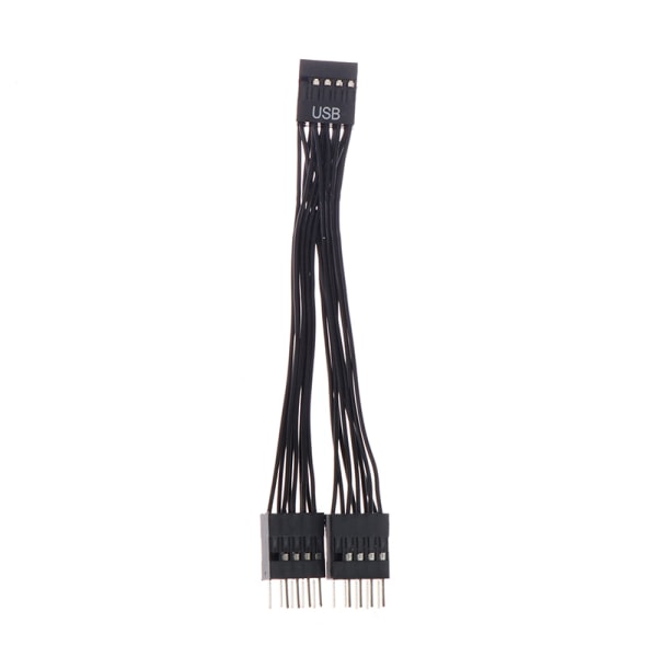 1. computer moderkort USB-kabel 9 stift 1 hona til Black one size Black one size
