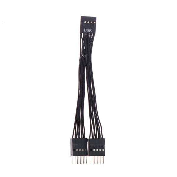 1. dators hovedkort USB-forlengelseskabel 9-pinners 1 hunn til svart one size Black one size