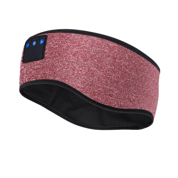 Huvudband med trådlösa Bluetooth-hörlurar, present till män och kvinnor, HiFi-stereomikrofon, 10 timmars speltid, IPX6 vattentät (röd)
