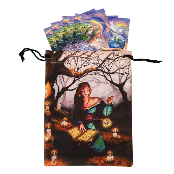 Divinations Velvet Card Dice Bag Mini Bröllopspåse Bordsduk Oracles Cards Bag null - 9