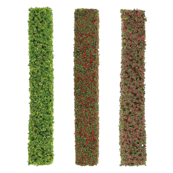 3 stk DIY Mini Hus Have Scene Layout Dekorative Mini Blomsterbed Modeller (10X1,5cm, Assorteret Farve)