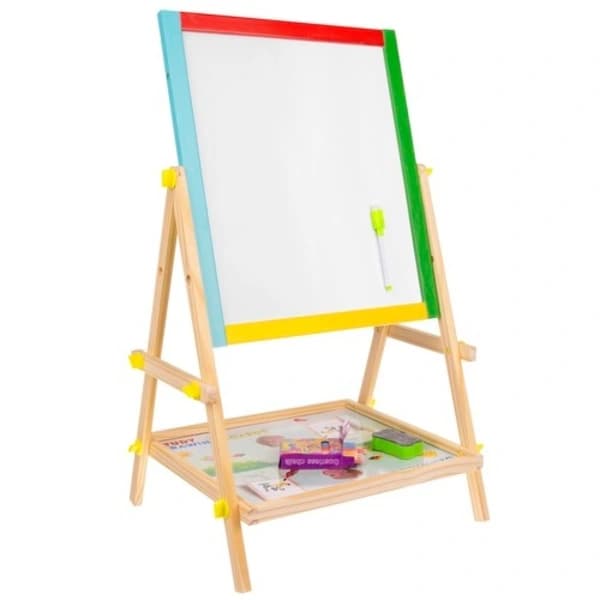 Whiteboard/Blackboard Tavle for Barn - Dobbeltsidig