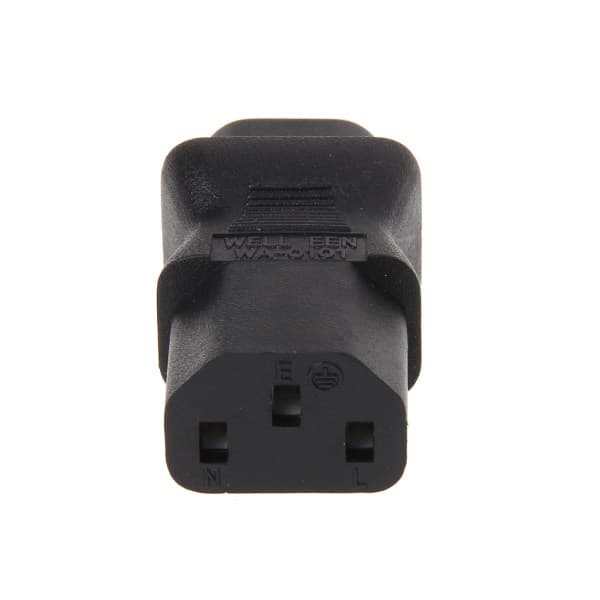 IEC 320 C13 3-polet hun til C8 2-polet han strømforsyning
