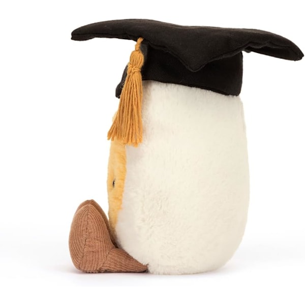 Jellycat Amuseables Kokt Egg Student Kosedyr, 14 cm - Matplysj - Morsom Gave til Utdanning