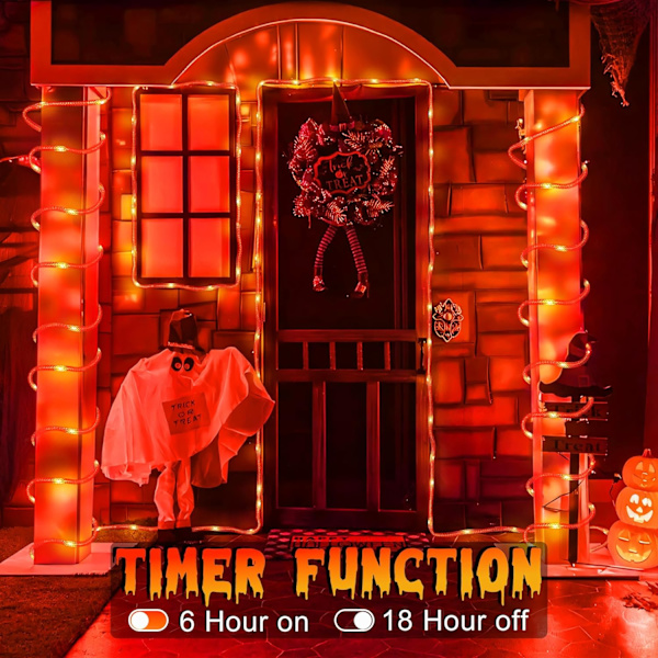 36 LED Halloween lyskæder orange